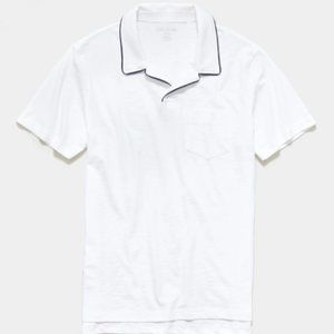 NWT Todd Snyder: MADE IN L.A. TIPPED MONTAUK POLO IN WHITE Size S